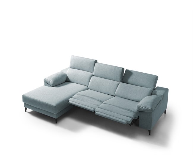 Chaise longue 4 plazas relax eléctrico AMIL izquierda azul Azul