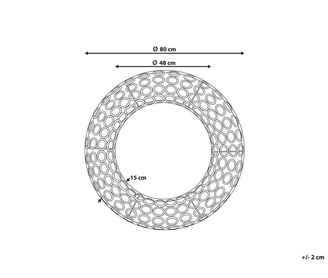 Beliani Espejo decorativo BOURDON Dorado