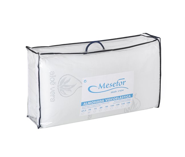 Pack de 2 Almohadas Viscoelásticas Con Tratamiento de Aloe Vera Blanco