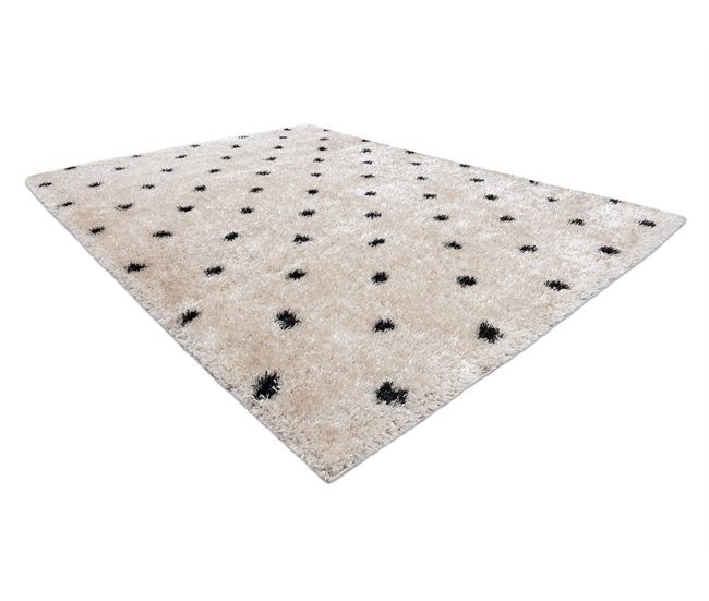 Alfombra FLUFFY 2370 shaggy puntos 140x190 Crema