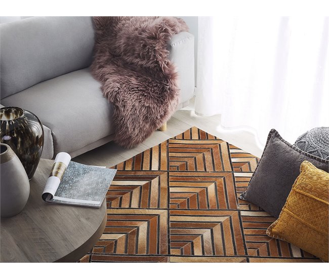 Beliani Alfombra de pelo corto TEKIR 140x200 Beige