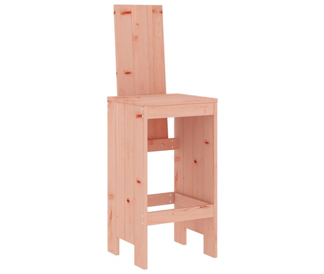 2 Taburetes altos de madera Blanco