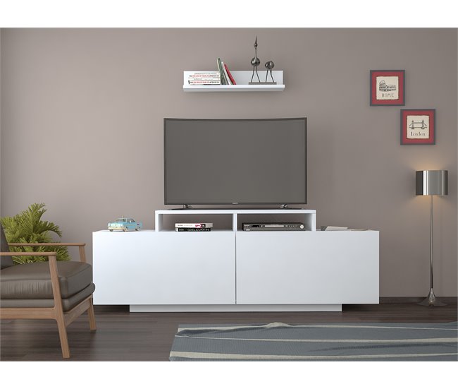 Mueble TV ALBI color blanco de 140cm Blanco