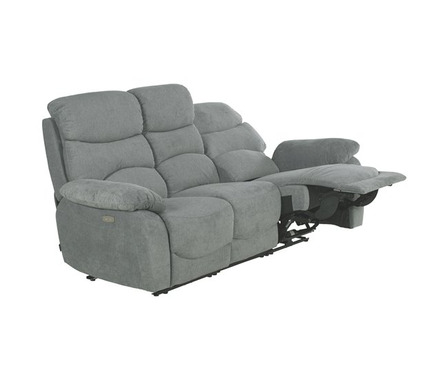Sofá 3 plazas 2 asientos relax eléctricos ESPRIT Verde