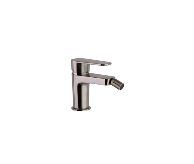 Grifo de Bidé Monomando Níquel Cepillado con Sistema S2 de Ahorro Niquel