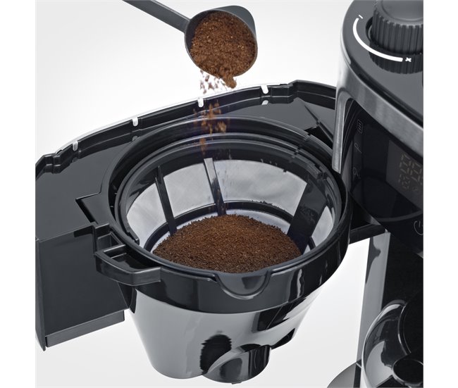 Cafetera con molinillo de goteo, jarra termo 1 L Severin KA 4814 - 1000 W Negro