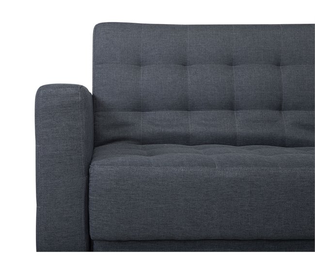 Beliani Sofá modular Poliéster ABERDEEN Gris Oscuro