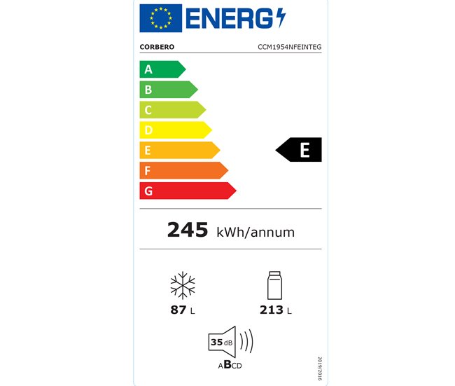 Combi Integrable 1,94 metros No Frost CORBERÓ CCM1954NFEINTEG Blanco