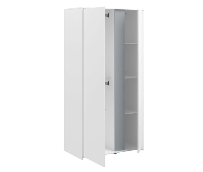 Armario Juvenil Germain 2 Puertas Melamina Moderno Blanco