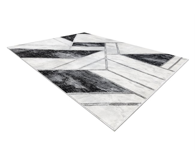 Alfombra EMERALD exclusivo 81953 glamour 180x270 Blanco/ Negro