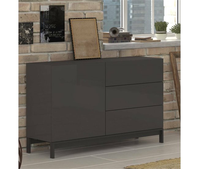 Aparador efecto madera 110 Antracita
