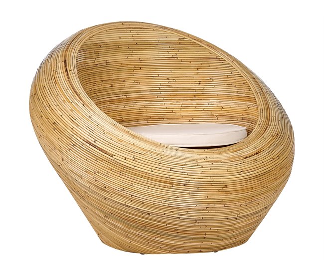 Beliani Conjunto de jardín Ratán MAIORI Natural