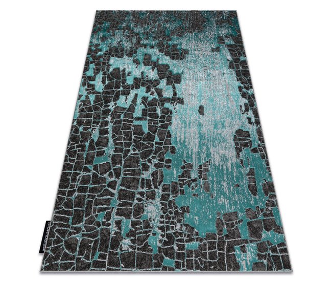 Alfombra DE LUXE moderna 2079 Ladrillo - Structura 140x190 Verde