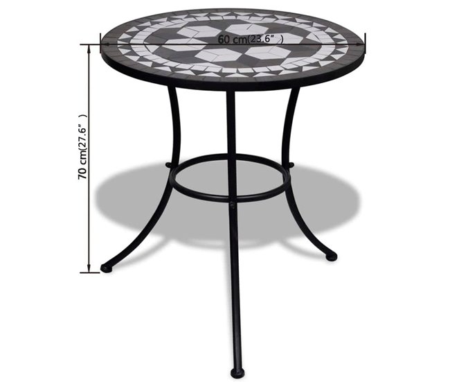 Conjunto de jardín Salento  sillas + mesa Blanco