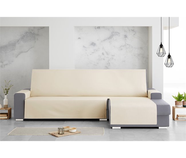 Protector Cubre Sofá Royale Chaise Longue Derecho Extra Beige