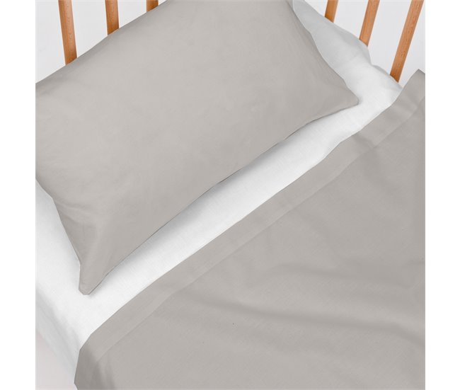 Basic Juego de sábana cuna Gris Gris