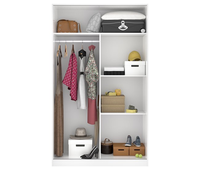 Armario 2 puertas correderas Slider 120 Blanco
