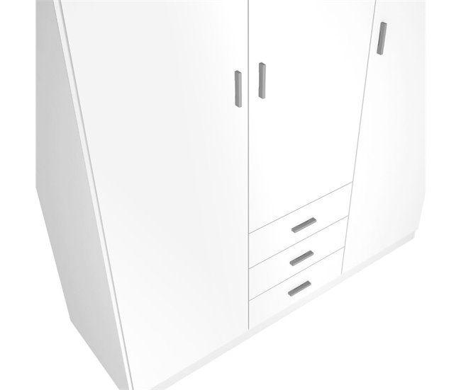 Armario Roma  puertas +  cajones 150 Blanco