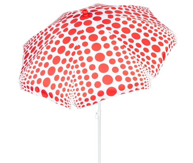 Aktive Sombrilla de playa 8 varillas inclinable Rojo
