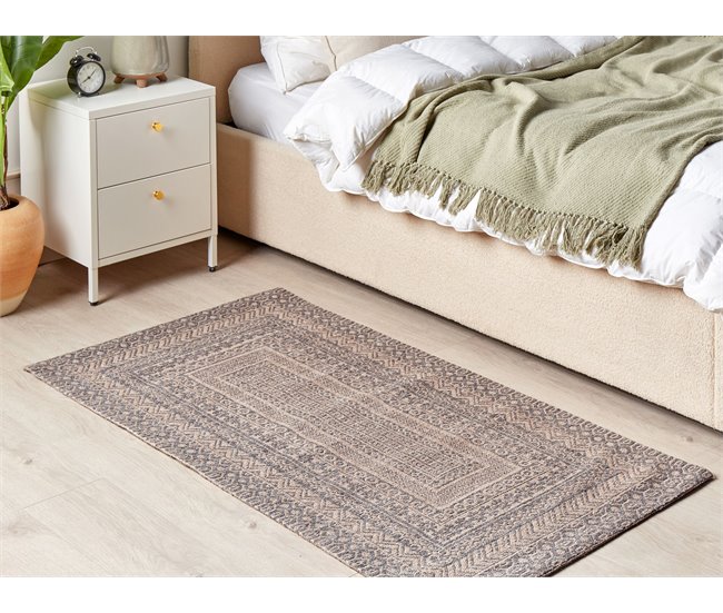 Beliani Alfombra de pelo corto BAGLAR 80x150 Beige