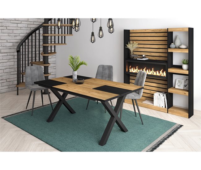 Mesa de Comedor Rústica U 167x90 Arena