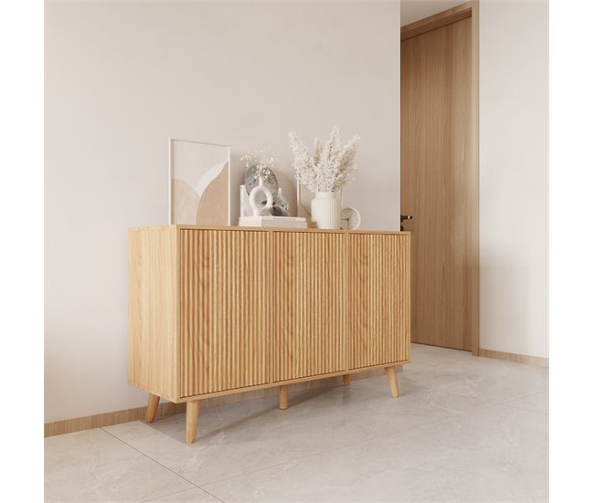 Aparador Salón comedor 3 puertas Renzo Muebles Bonitos Roble