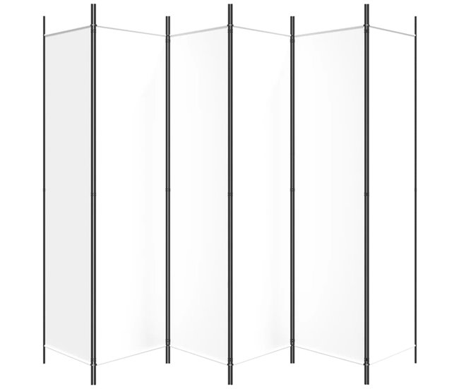 Biombo - Separador Divisor de 6 paneles Blanco