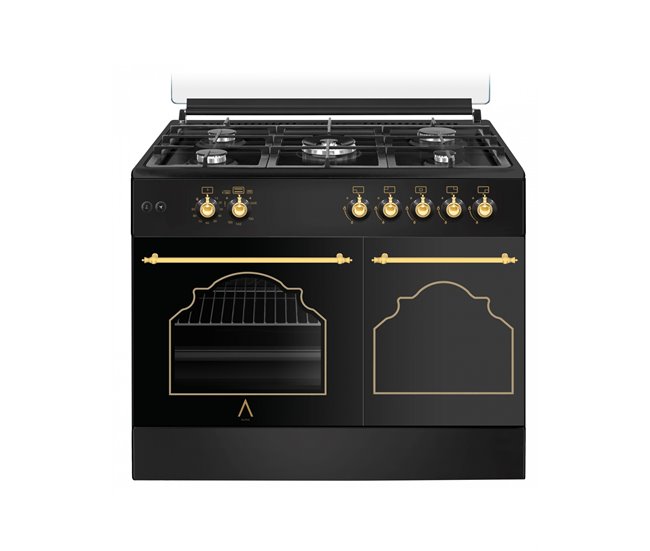 ALPHA Cocina de Gas VULCANO GOLD-90PB Negro