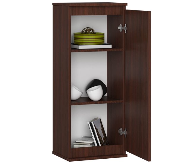 Armario colgante AKORD W40 Wenge 40 cm 1 puerta frente en color Blanco 3 estantes 40x30x99 cm 40 Wengue