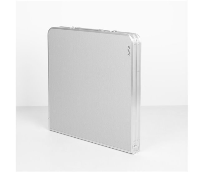 Aktive Mesa plegable camping ajustable en altura y antideslizante Gris