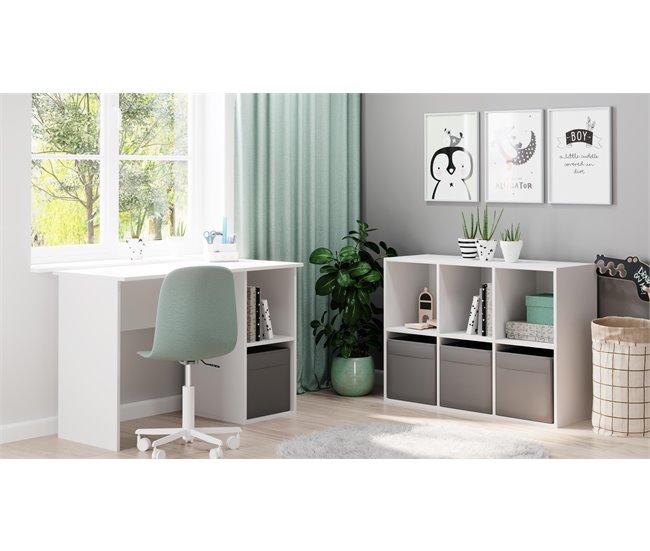 ESCRITORIO MADERA TAKO 120x80 Blanco
