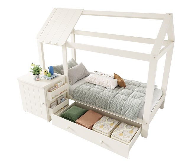 Camas infantiles 162x205 Blanco