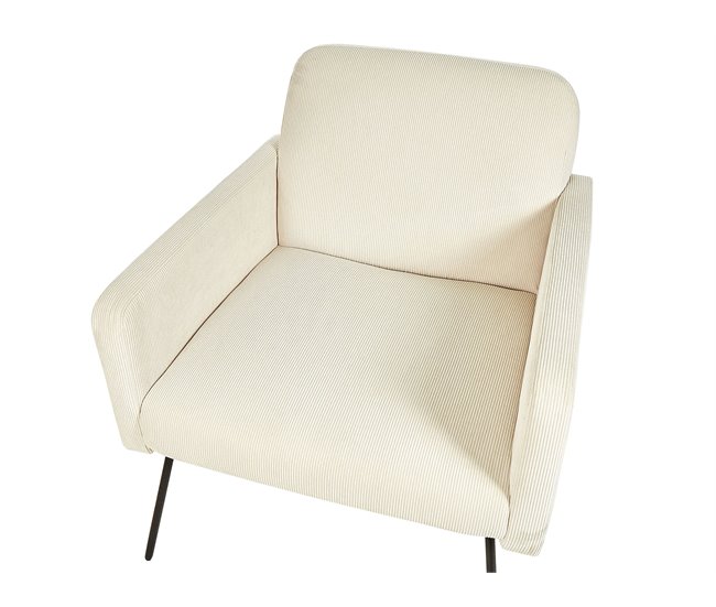 Beliani Sillón NARKEN Crema