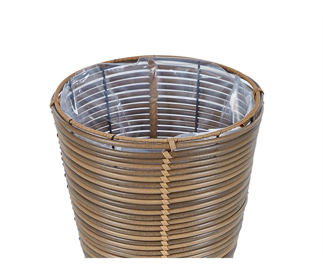 Beliani Conjunto de 2 macetas SARTI Marron
