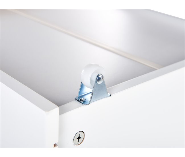 Beliani Conjunto de 2 cajones de cama Madera de pino EPANEY Blanco