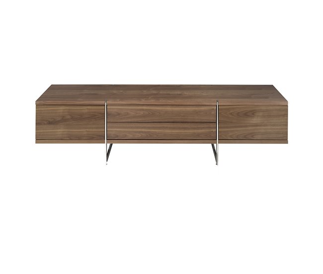 ANGEL CERDA Mueble TV nogal patas acero Nogal