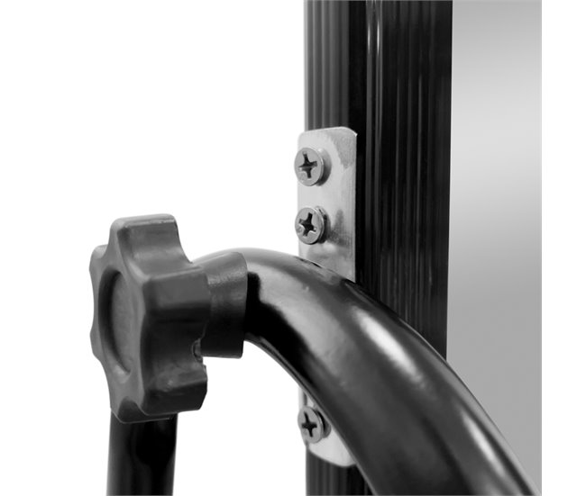 Espejo de Pie Cuerpo Entero con Ruedas 38x38 Negro