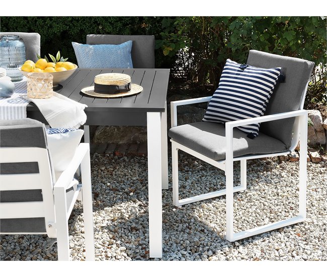 Beliani Conjunto de comedor PANCOLE Gris
