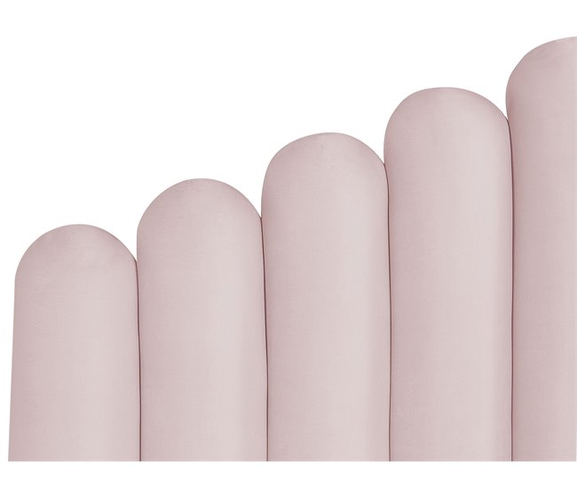 Beliani Cama con almacenaje Terciopelo VINCENNES 147x214 Blanco/ Beige