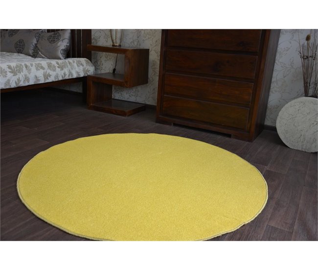 Alfombra ETON círculo 150x150 Amarillo