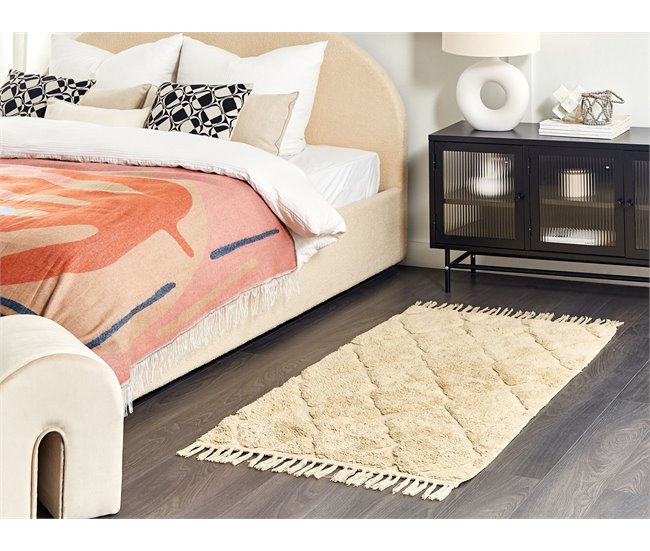 Beliani Alfombra de pelo corto SANLIURFA 80x150 Arena