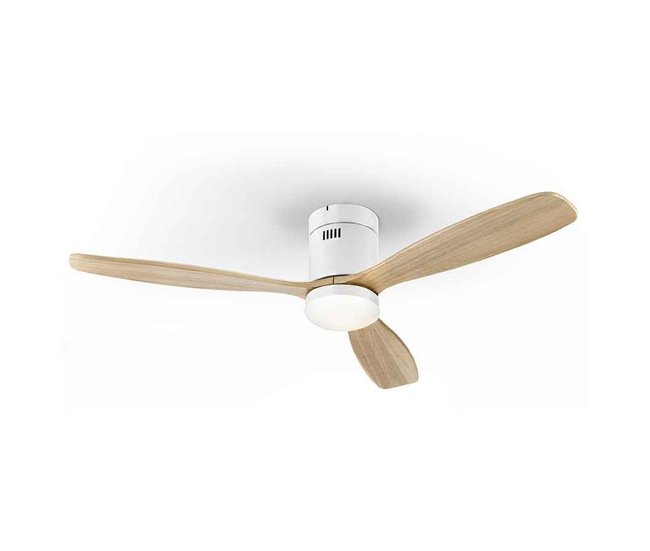 Lámpara Ventilador Metal Serie Siroco Blanco