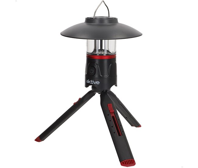 Aktive farol linterna LED trípode 3 en 1 USB y powerbank 220 lúmenes Negro