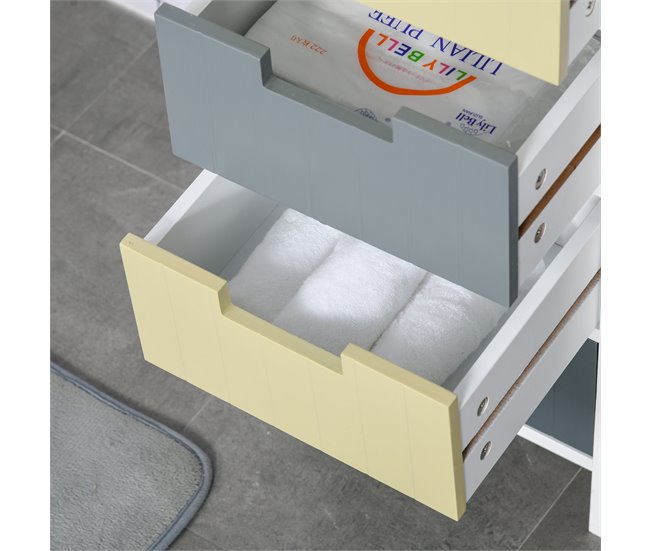 Cómodo de Madera MDF HOMCOM, hogar - muebles de dormitorio 35 Multicolor