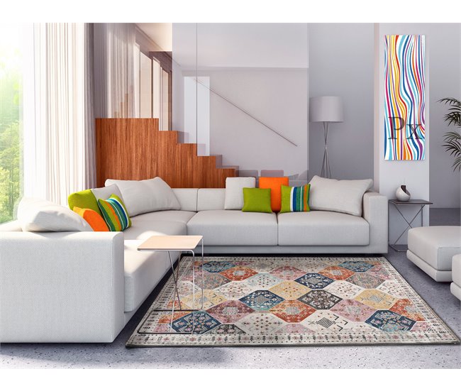 Alfombra de estilo étnico MIRVA - ATTICGO 120x170 Multicolor