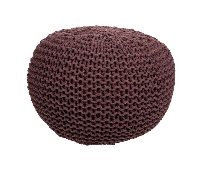 Puff de algodón trenzado Marron