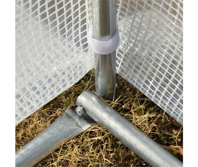 Invernadero de Túnel PE, Acero Galvanizado Outsunny Blanco