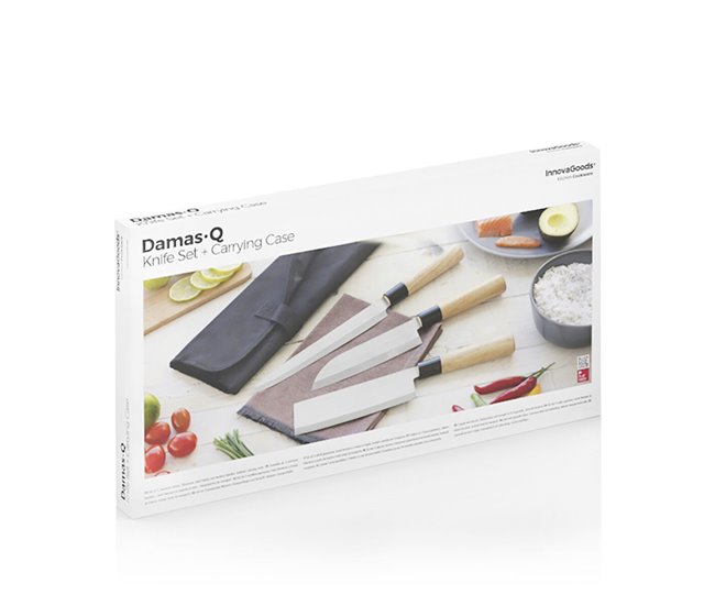 Set de Cuchillos con Funda de Transporte Profesional Multicolor