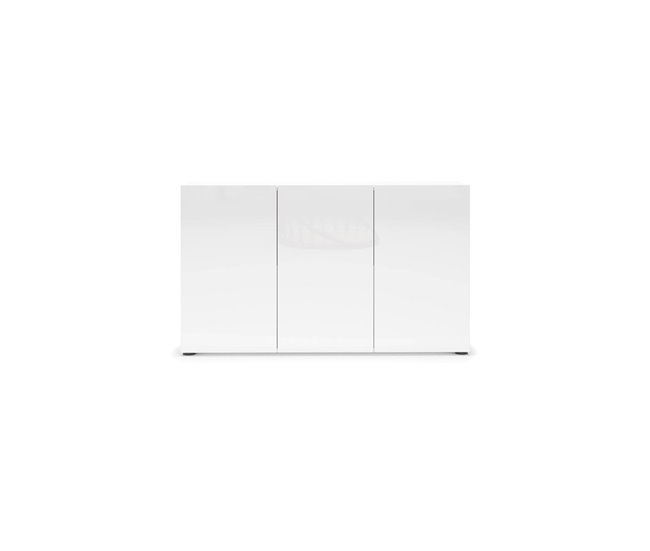 Aparador efecto madera Blanco Brillo