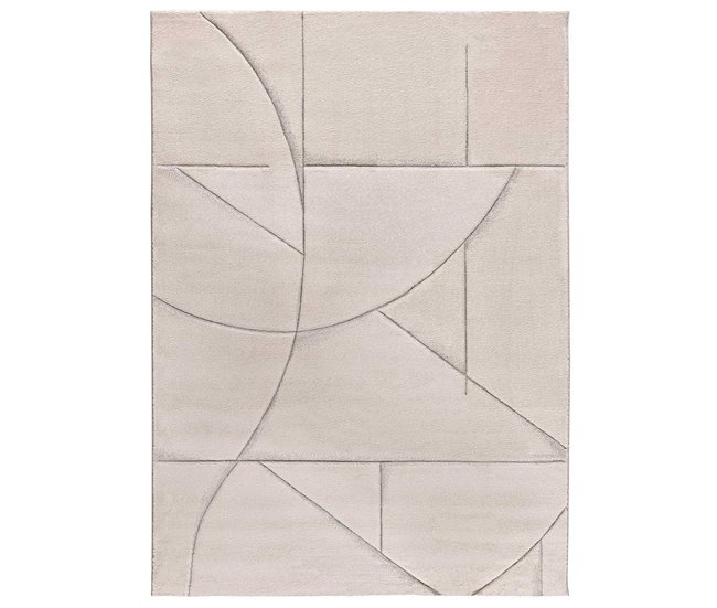 Alfombra geométrica a trazos LENA - ATTICGO 200x290 Crema